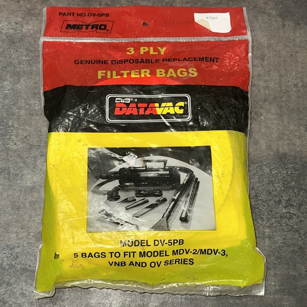 DataVac Disposable Bags for Pro Cleaning‎ Systems 5/Pack DV5PBRP